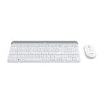 Logitech MK470 Combinación Teclado  Ratón Inalámbricos Blanco compacto y silencioso  Teclado y ratón