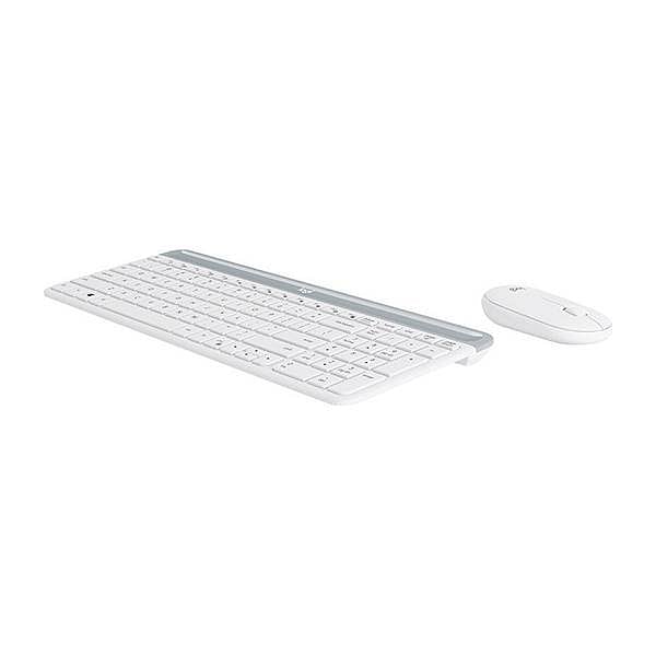 Logitech MK470 Combinación Teclado  Ratón Inalámbricos Blanco compacto y silencioso  Teclado y ratón