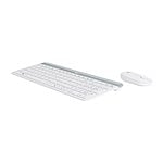 Logitech MK470 Combinación Teclado  Ratón Inalámbricos Blanco compacto y silencioso  Teclado y ratón
