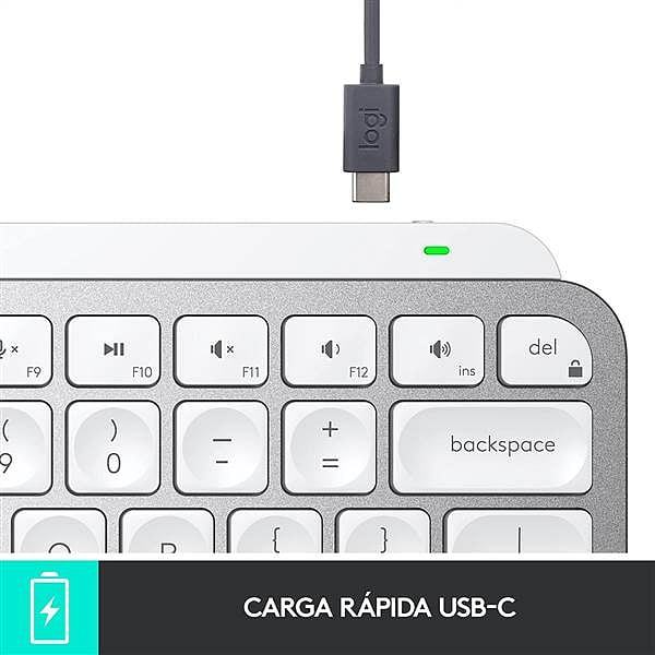Logitech MX Keys Mini Retroiluminado Gris Pálido ES  Teclado