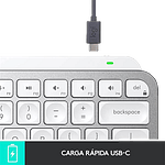 Logitech MX Keys Mini Retroiluminado Gris Pálido ES  Teclado