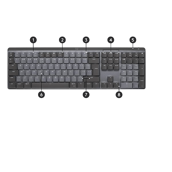 Logitech MX Mechanical Layout US MX Táctil Silencioso Grafito  Teclado mecánico