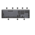 Logitech MX Mechanical Layout US MX Táctil Silencioso Grafito  Teclado mecánico