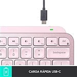 Logitech MX Keys Mini Retroiluminado Rosado ES  Teclado