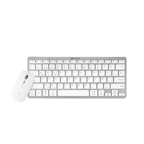 Subblim Combo Dynamic Compact Silver  Kit Teclado y Ratón