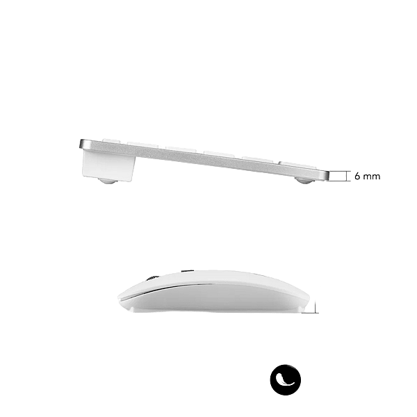 Subblim Combo Dynamic Compact Silver  Kit Teclado y Ratón