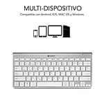 Subblim Wireless Bluetooth Pure Compact Silver  Teclado