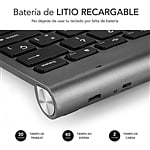 Subblim Wireless Bluetooth Pure Compact Grey  Teclado