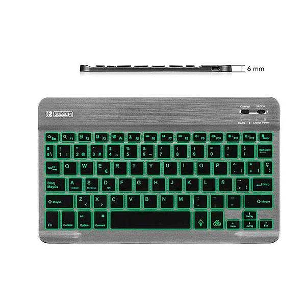 Subblim Smart Backlit Bluetooth Gris  Teclado