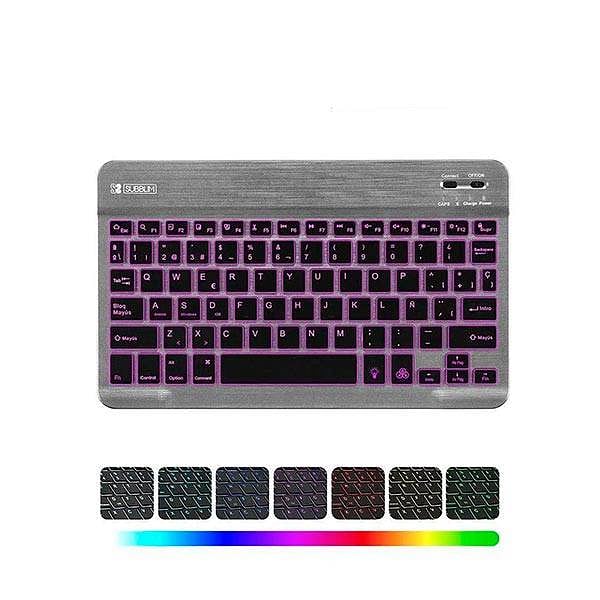 Subblim Smart Backlit Bluetooth Gris  Teclado