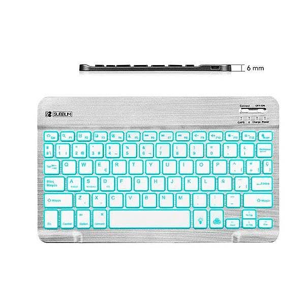 Subblim Smart Backlit Bluetooth Plata  Teclado