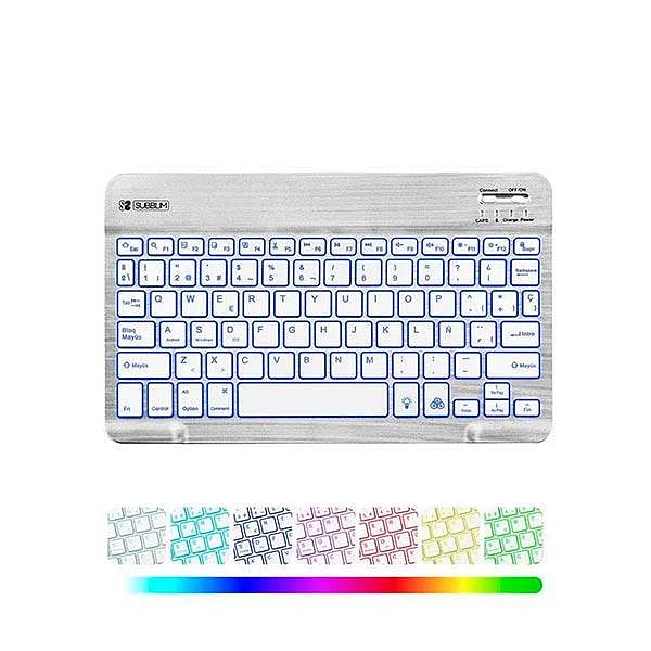 Subblim Smart Backlit Bluetooth Plata  Teclado
