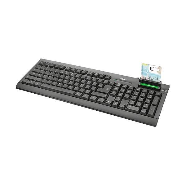 Trust USB  Lector DNIe Negro  Teclado