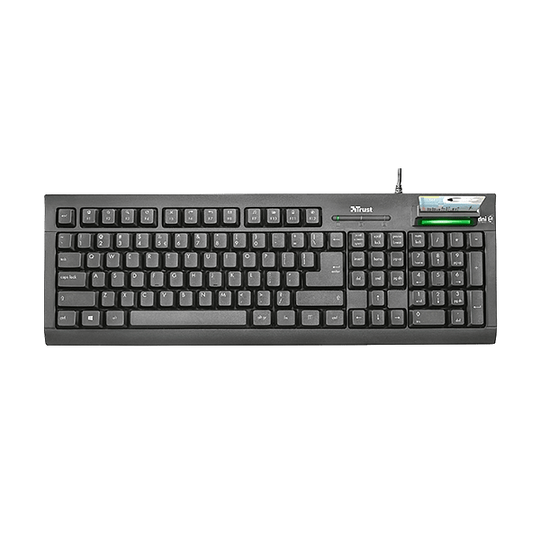 Trust USB  Lector DNIe Negro  Teclado