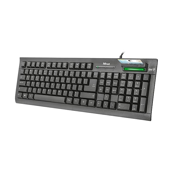 Trust USB  Lector DNIe Negro  Teclado