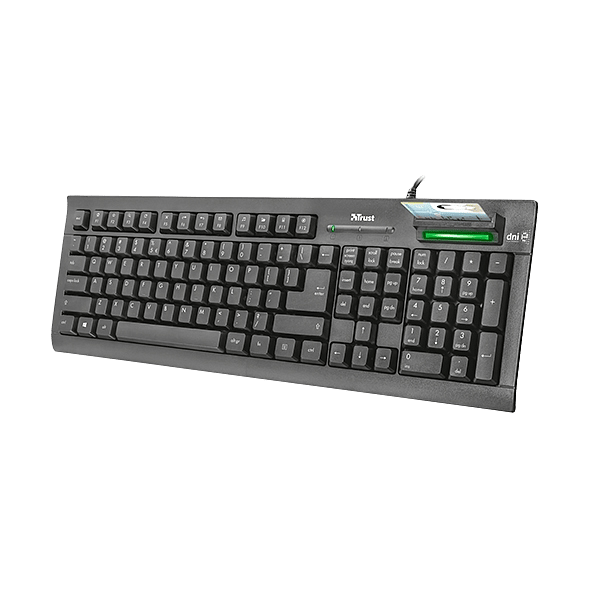 Trust USB  Lector DNIe Negro  Teclado