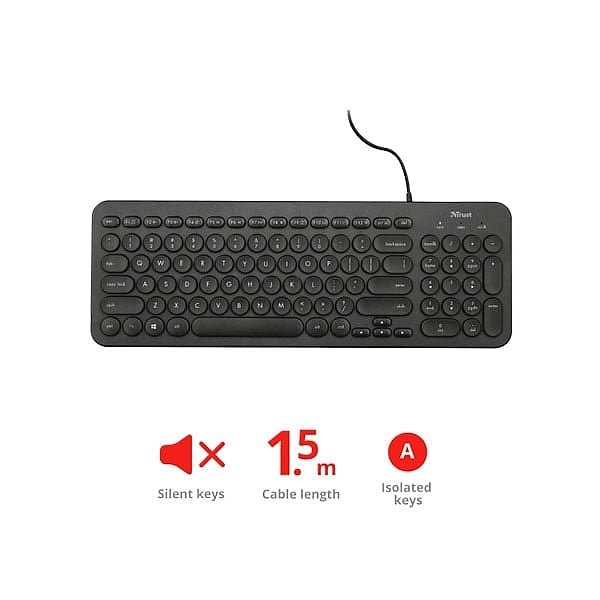 Trust Muto silent USB  Teclado