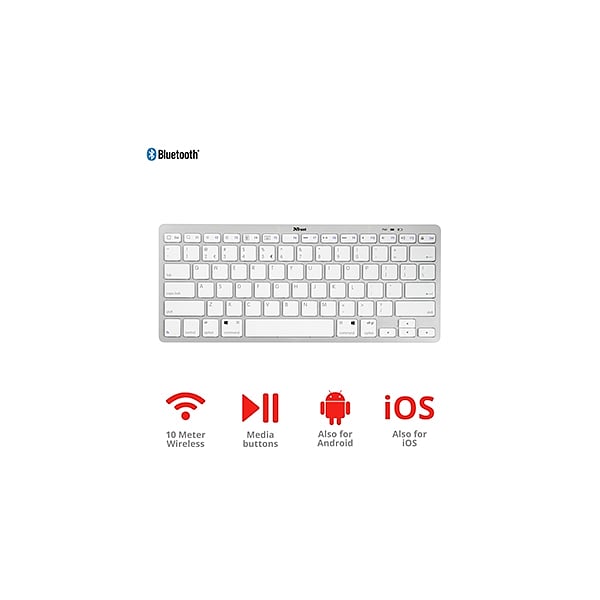 Trust Nado Bluetooth blanco  Teclado