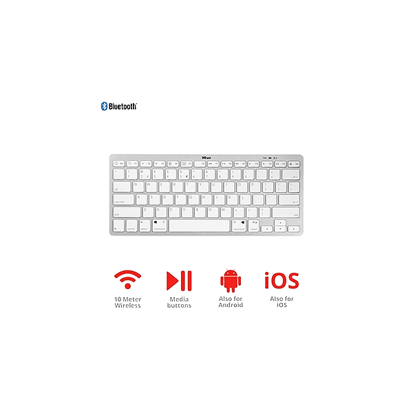 Trust Nado Bluetooth blanco  Teclado