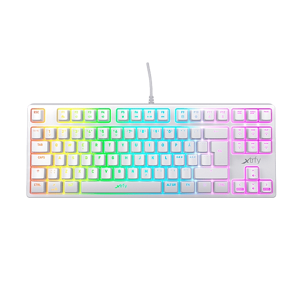 Xtrfy K4 TKL RGB blanco Kailh Blanco Red Switch  Teclado
