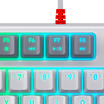 Xtrfy K4 TKL RGB retro Kailh Red Switch  Teclado