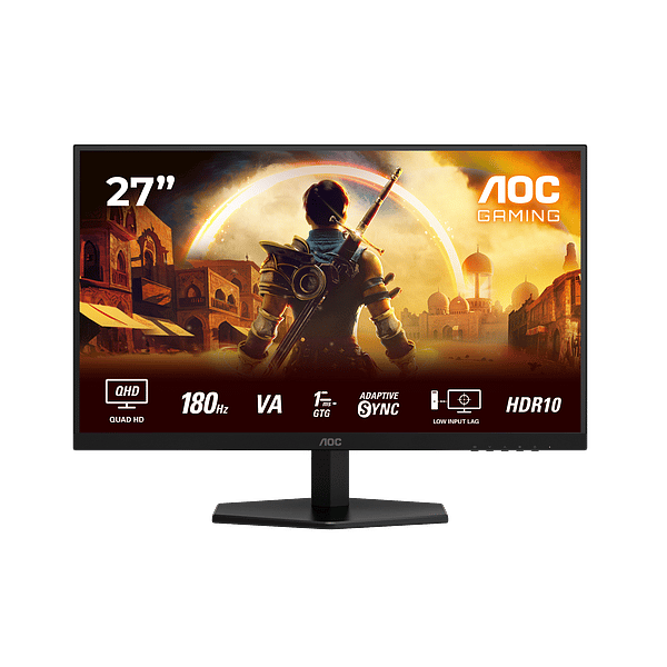 AOC Q27G42XNE Gaming  Monitor 27 QHD 180Hz Fast VA 1 ms GtG HDR10 AdaptiveSync Flicker Free Altavoces Integrados HDMI DisplayPort 14