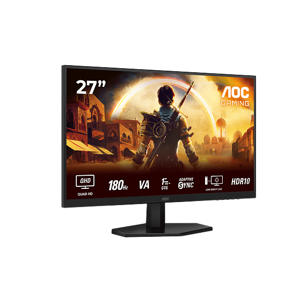 AOC Q27G42XNE Gaming  Monitor 27 QHD 180Hz Fast VA 1 ms GtG HDR10 AdaptiveSync Flicker Free Altavoces Integrados HDMI DisplayPort 14