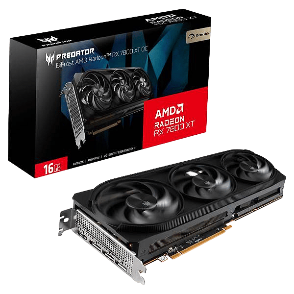Acer Predator Radeon RX 7800 XT BiFrost OC  16GB GDDR6  Tarjeta Gráfica AMD