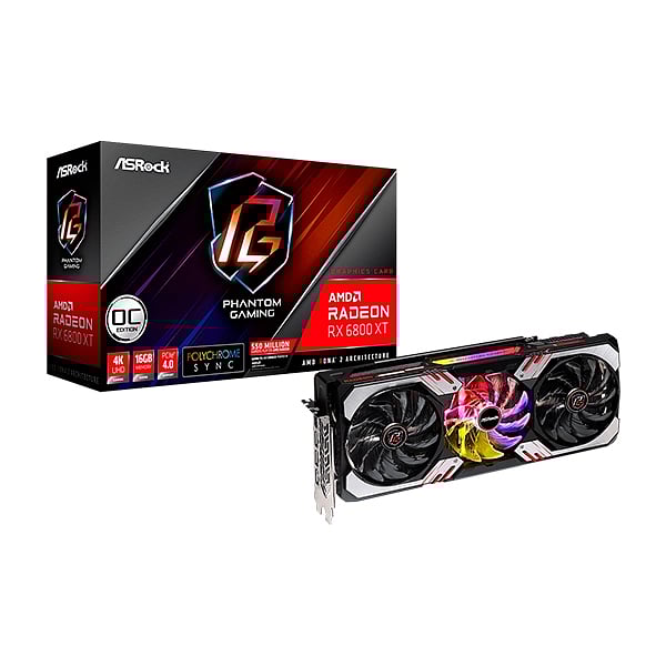 Asrock Radeon RX6800 XT OC Phantom Gaming D 16GB GDDR6  Tarjeta Gráfica AMD