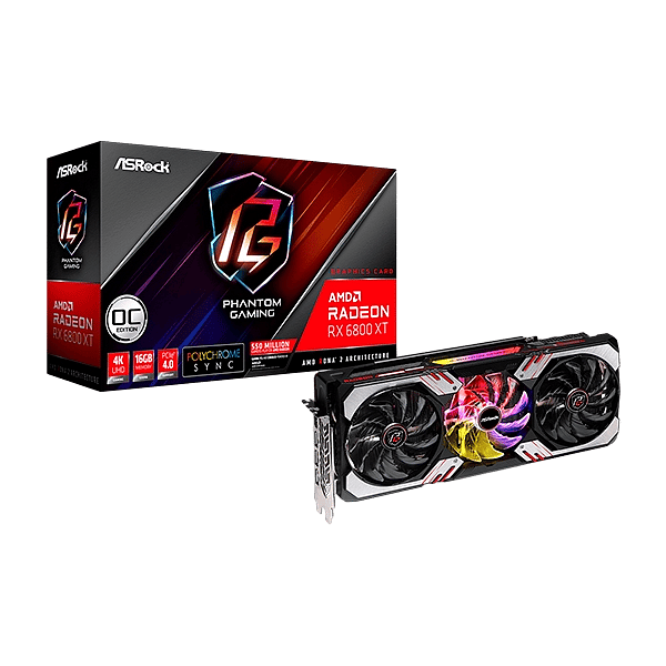 Asrock Radeon RX6800 XT OC Phantom Gaming D 16GB GDDR6  Tarjeta Gráfica AMD
