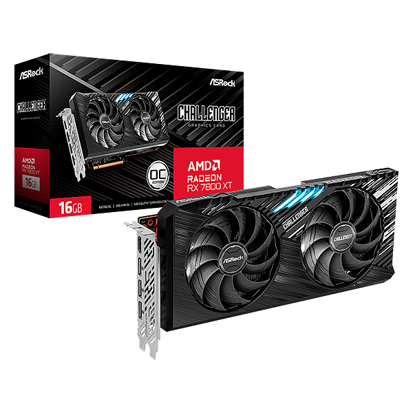 Asrock Radeon RX 7800 XT Challenger OC 16GB GDDR6  Tarjeta Gráfica AMD