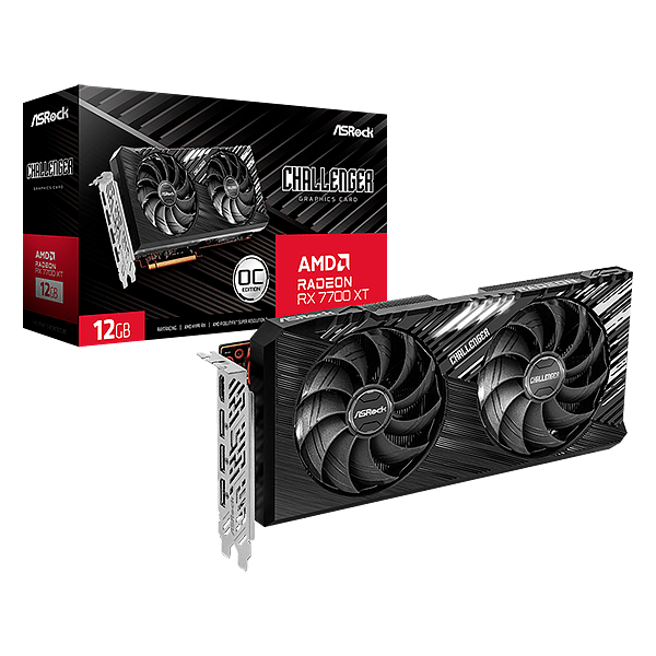 Asrock Radeon RX 7700 XT Challenger OC 12GB GDDR6  Tarjeta Gráfica AMD