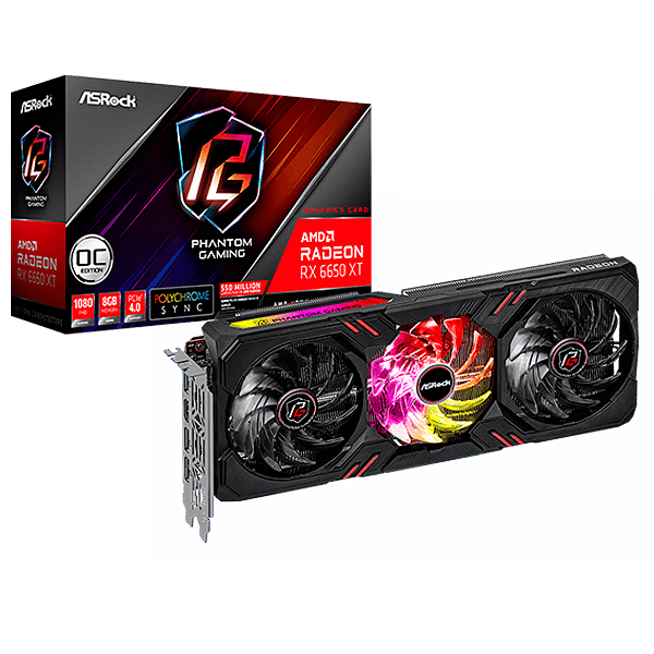 Asrock Radeon RX 6650 XT OC Phantom Gaming 8GB GDDR6  Tarjeta Gráfica AMD