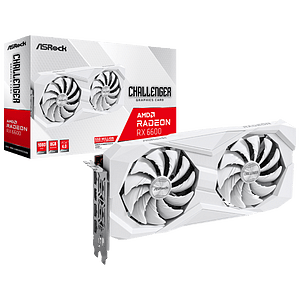 Asrock Radeon RX 6600 8GB GDDR6  Blanca  Tarjeta Gráfica AMD