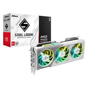 Asrock Radeon RX 9070 Steel Legend OC Gaming 16GB GDDR6 RDNA4  Blanca  Tarjeta Gráfica AMD
