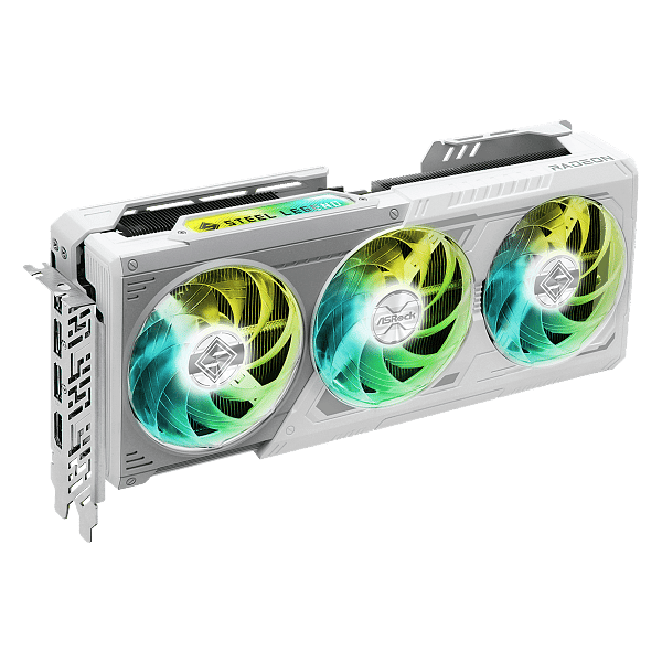 Asrock Radeon RX 9070 Steel Legend OC Gaming 16GB GDDR6 RDNA4  Blanca  Tarjeta Gráfica AMD