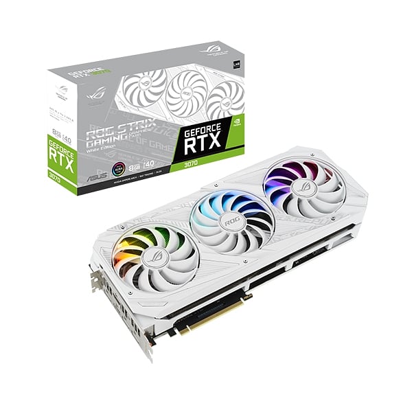 Asus ROG Strix GeForce RTX3070 White 8GB GDDR6 LHR  Gráfica