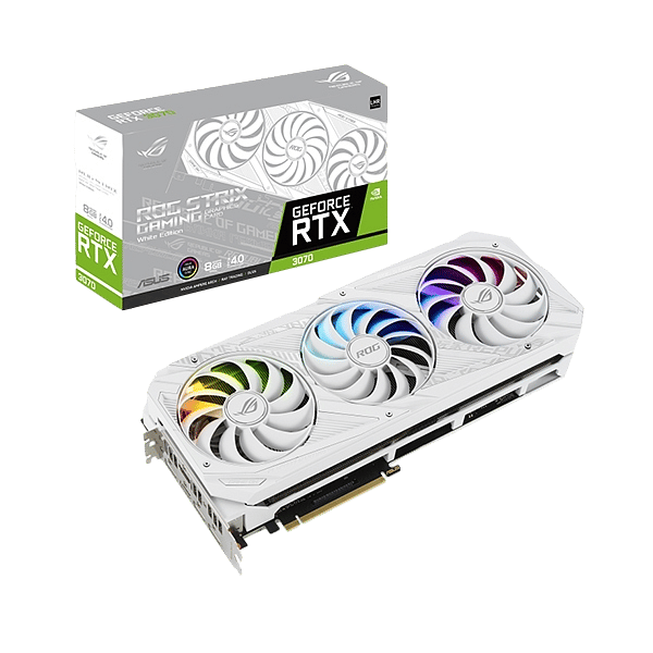 Asus ROG Strix GeForce RTX3070 White 8GB GDDR6 LHR  Gráfica
