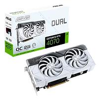 Asus Dual GeForce RTX 4070 OC White 12GB GDDR6X DLSS3  Tarjeta Gráfica Nvidia