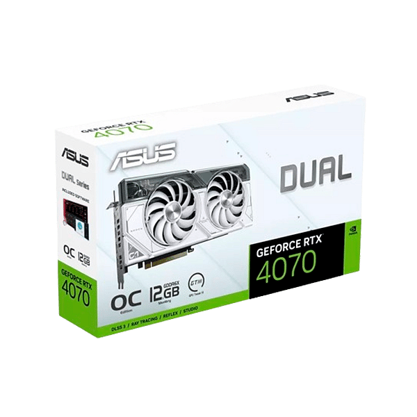 Asus Dual GeForce RTX 4070 OC White 12GB GDDR6X DLSS3  Tarjeta Gráfica Nvidia