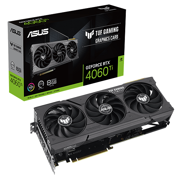 Asus TUF Gaming GeForce RTX 4060 Ti 8GB GDDR6 DLSS3  Tarjeta Gráfica Nvidia