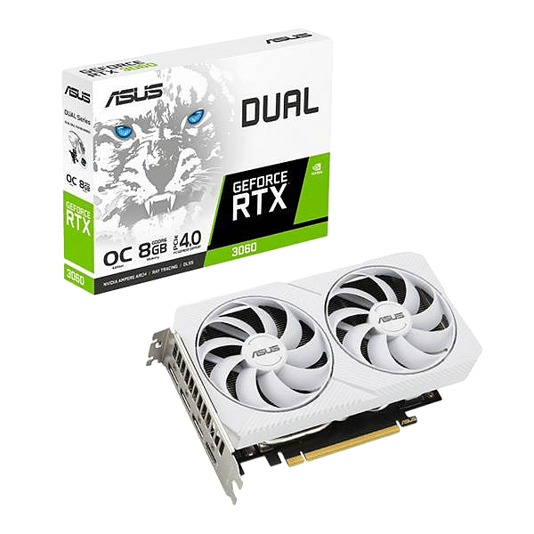 Asus Dual GeForce RTX 3060 White OC 8GB GDDR6  Tarjeta Gráfica Nvidia