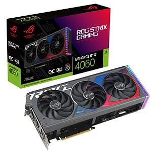Asus ROG Strix GeForce RTX4060 OC 8GB GDDR6 DLSS3  Tarjeta Gráfica Nvidia
