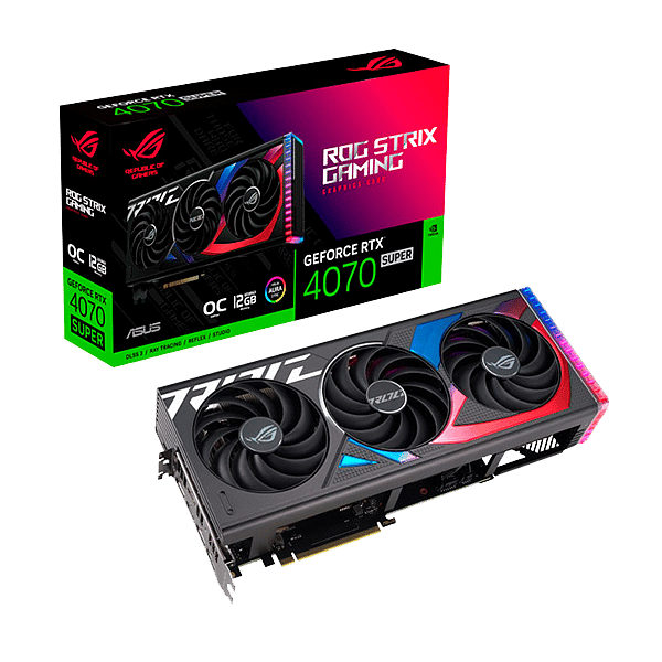 Asus ROG Strix GeForce RTX 4070 Super OC 12GB GDDR6X DLSS3  Tarjeta Gráfica Nvidia