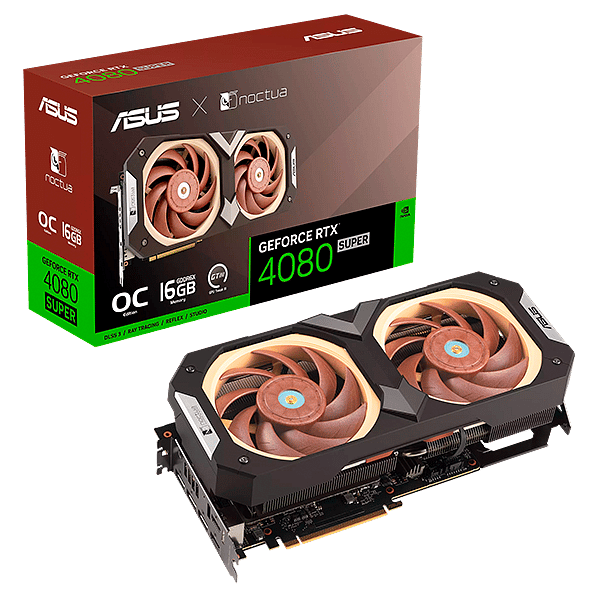 Asus Noctua GeForce RTX 4080 Super OC 16GB GDDR6X DLSS3  Tarjeta Gráfica Nvidia