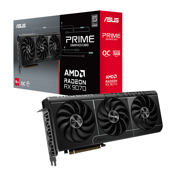 Asus Radeon RX 9070 Prime OC 16GB GDDR6 RDNA4  Tarjeta Gráfica AMD