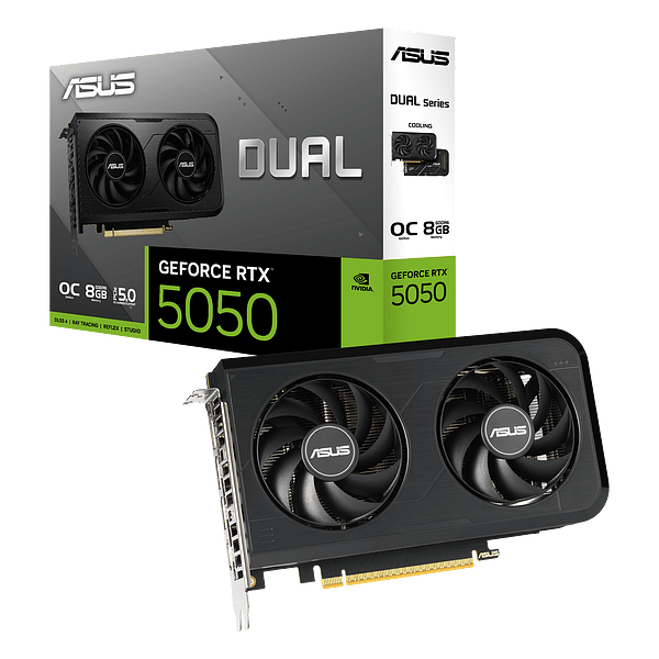 Asus GeForce RTX 5050 Dual OC 8GB GDDR6 DLSS4  Tarjeta Gráfica Nvidia