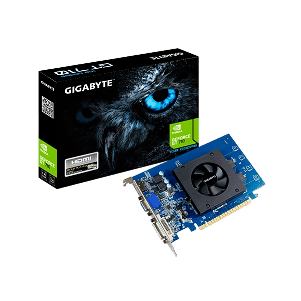 Gigabyte GeForce GT710 Low Profile 20 1GB GD5  Gráfica