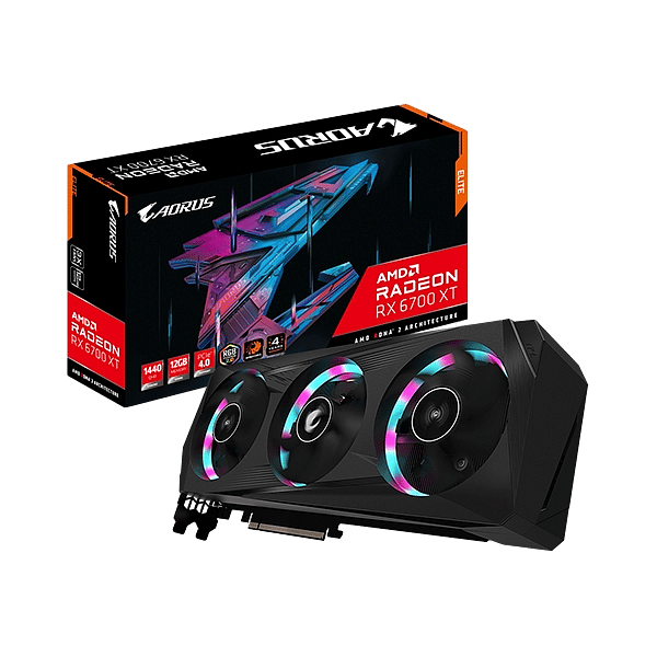 Aorus Radeon RX6700 XT Elite 12GB GDDR6  Tarjeta Gráfica AMD