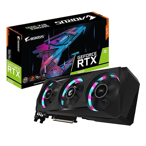 Gigabyte Aorus GeForce RTX3050 Elite 8GB GDDR6  Tarjeta Gráfica Nvidia